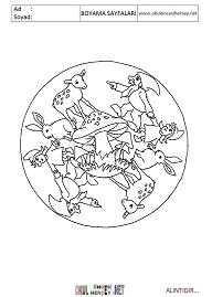 Mandala boyama sayfaları